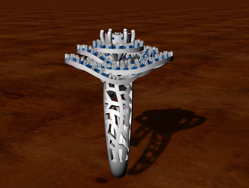 Royal ring 3D print model_2