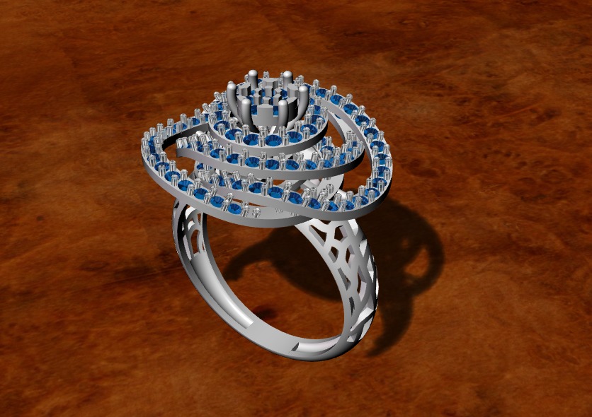 Royal ring 3D print model_1