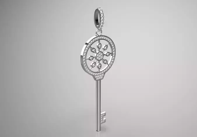 diamond key pendant jp0139
