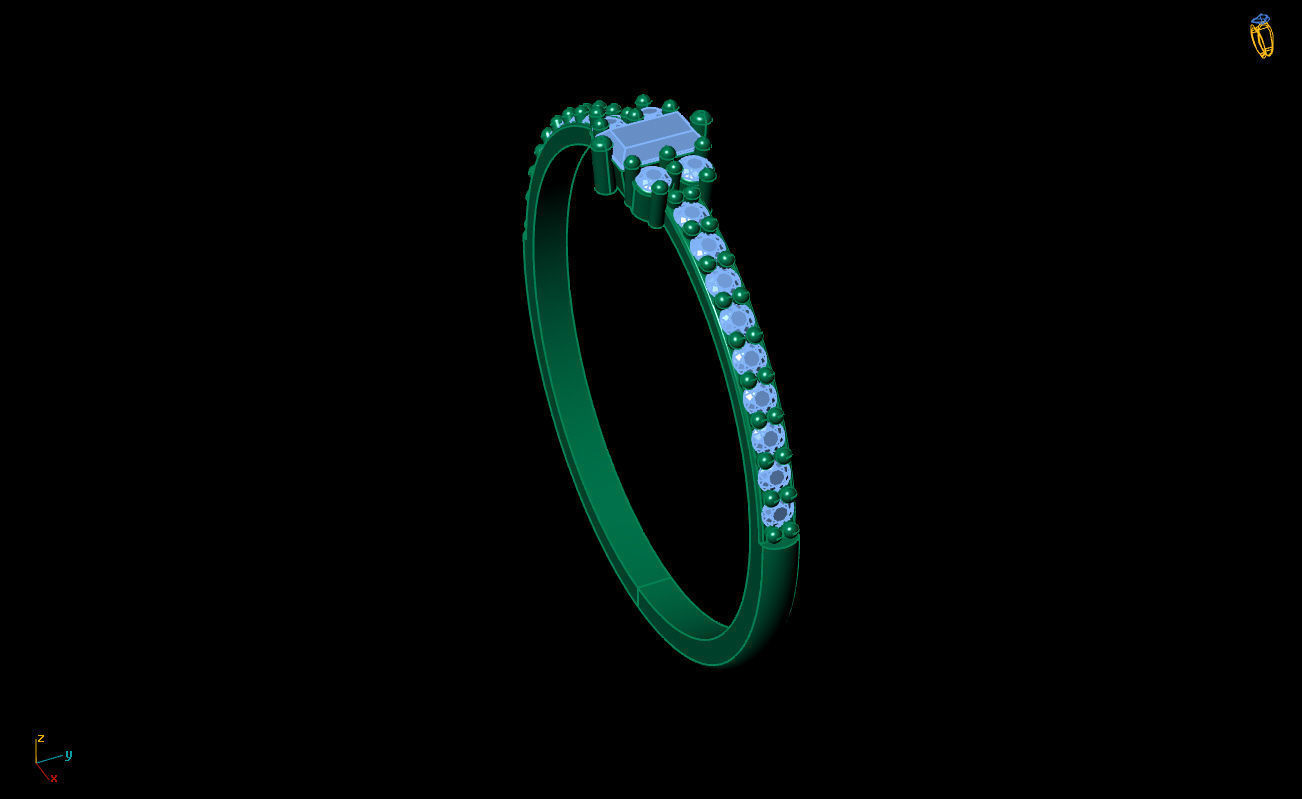 Women Ring 2 3D print model_6