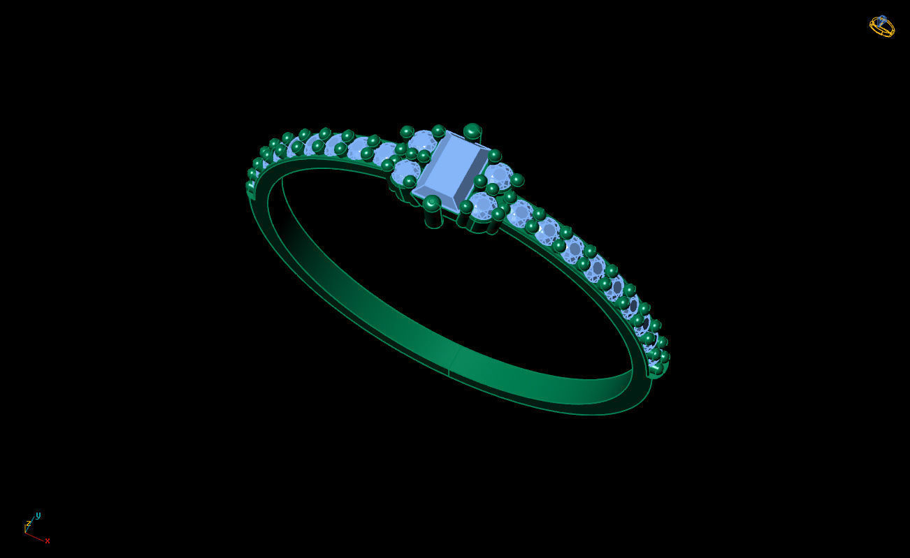 Women Ring 2 3D print model_4