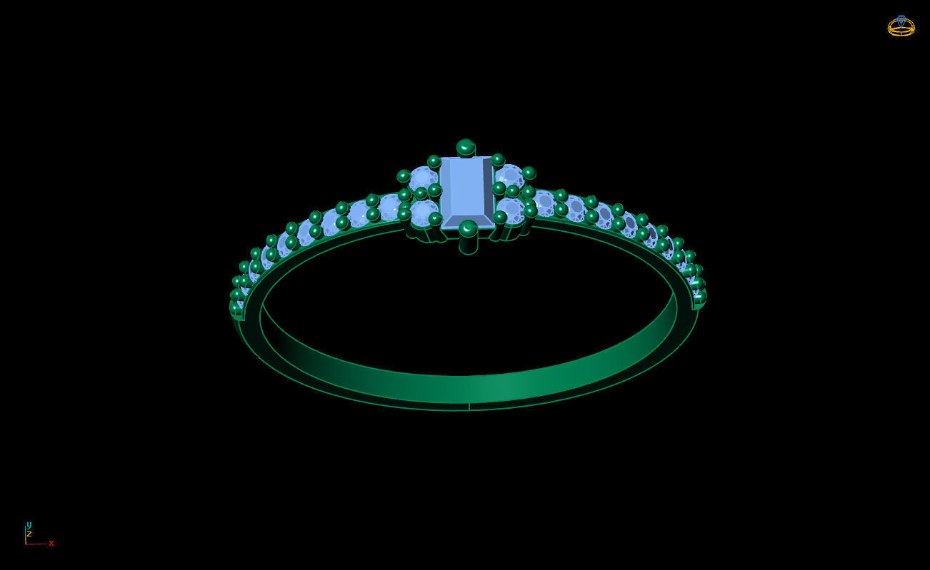 Women Ring 2 3D print model_5