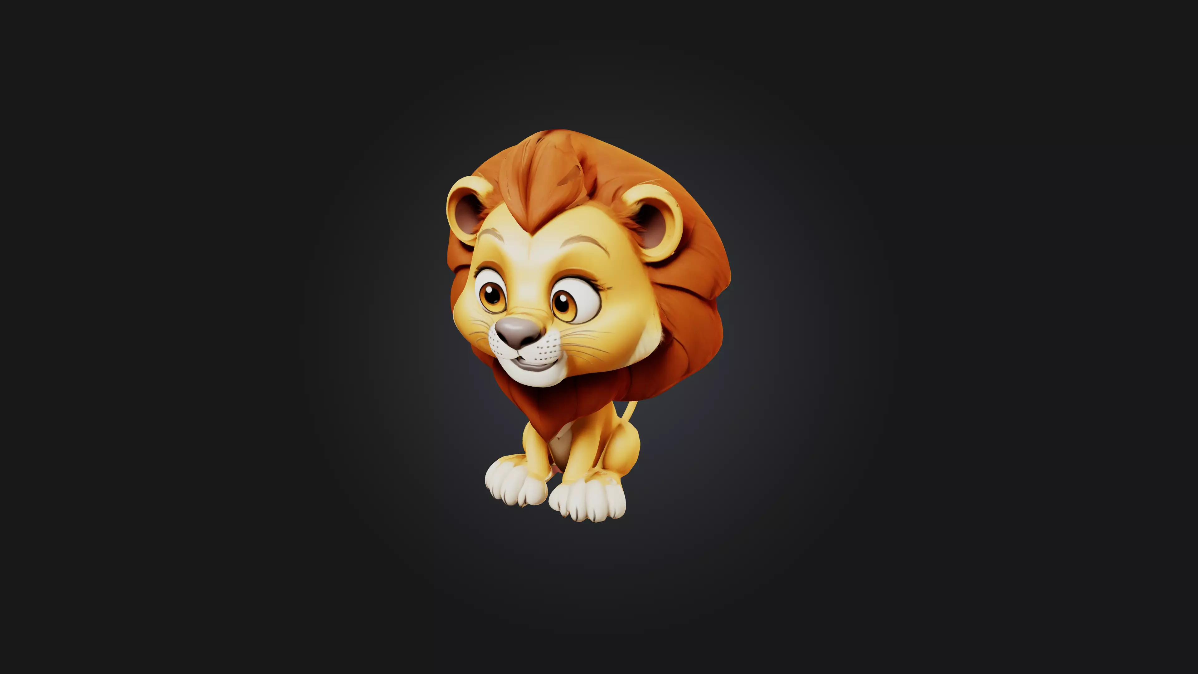 Cartoon Lion 3D model_0