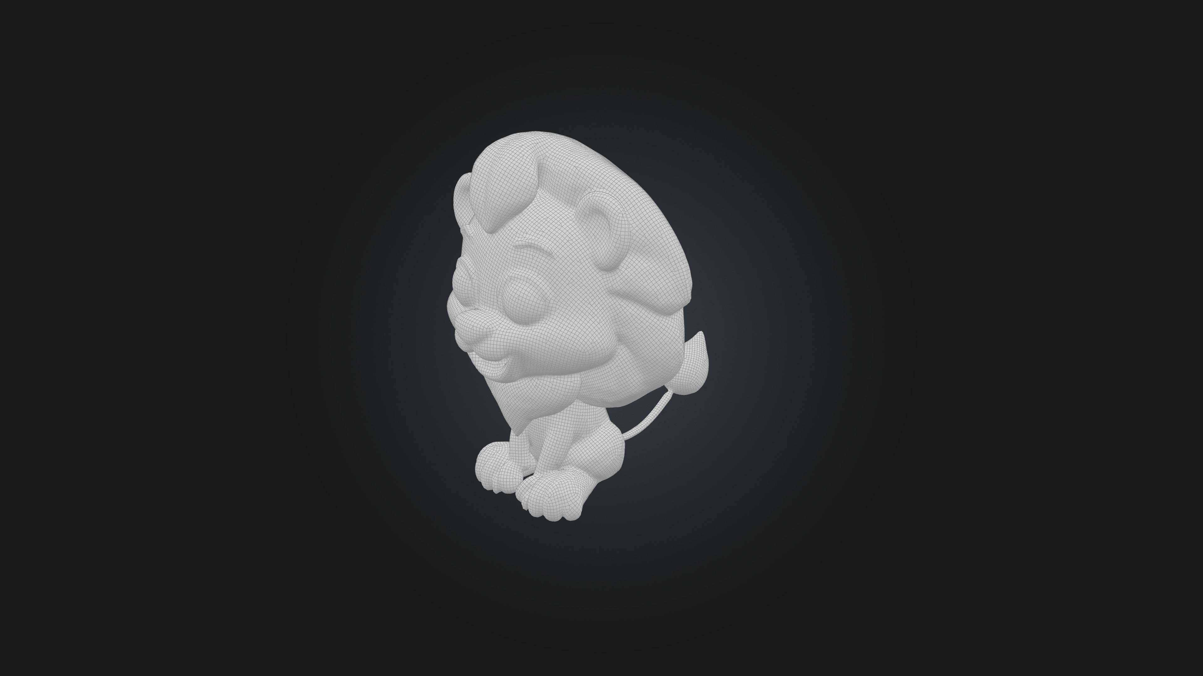 Cartoon Lion 3D model_6