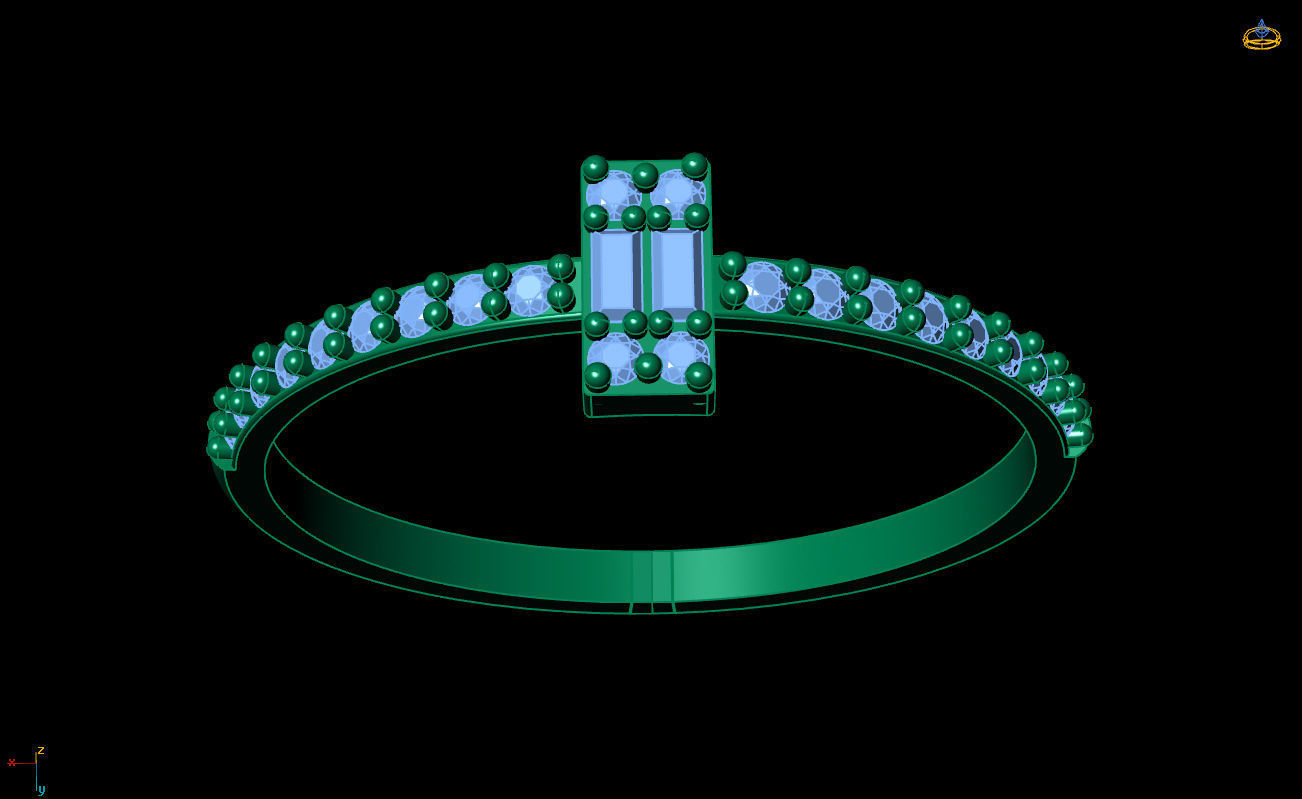 Women Ring 3 3D print model_8