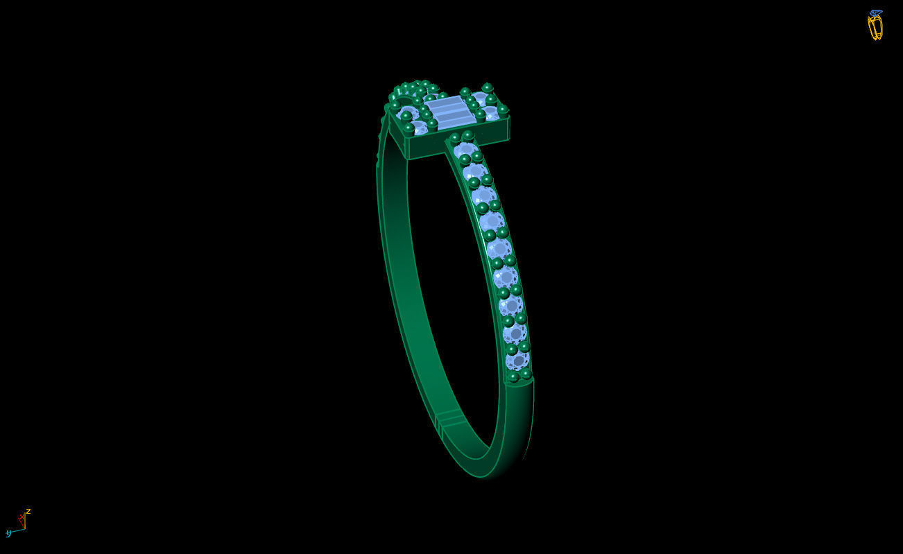 Women Ring 3 3D print model_7