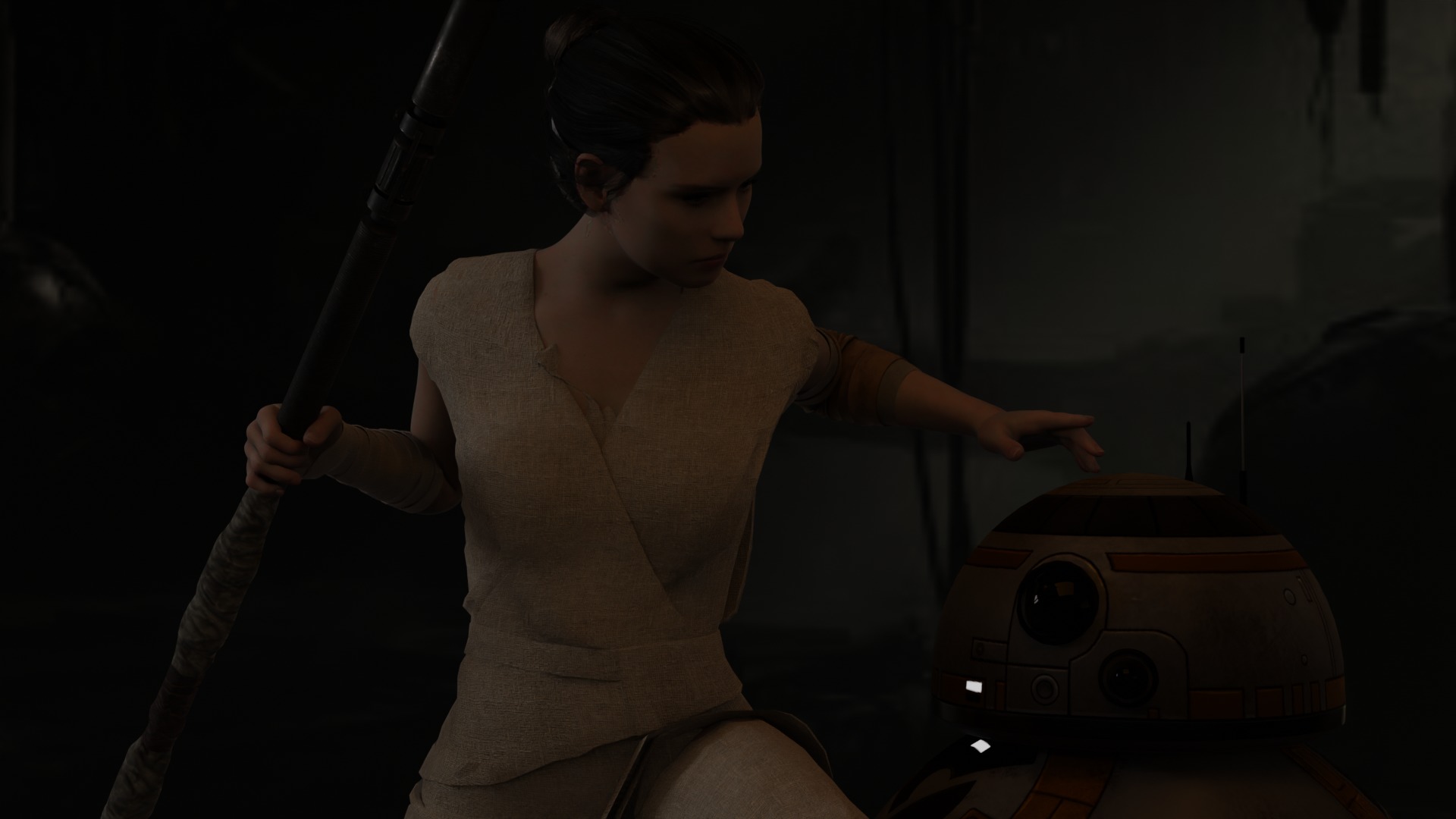 Rey Skywalker Star Wars 3D Character 3D model_4