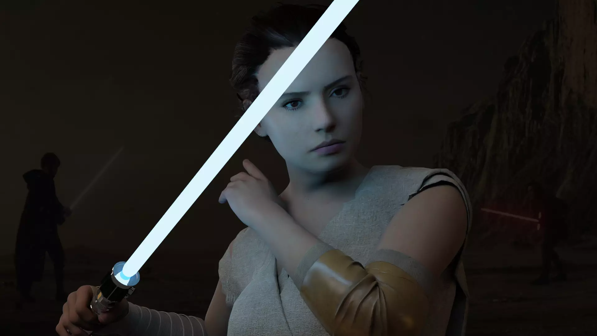 Rey Skywalker Star Wars 3D Character 3D model_0