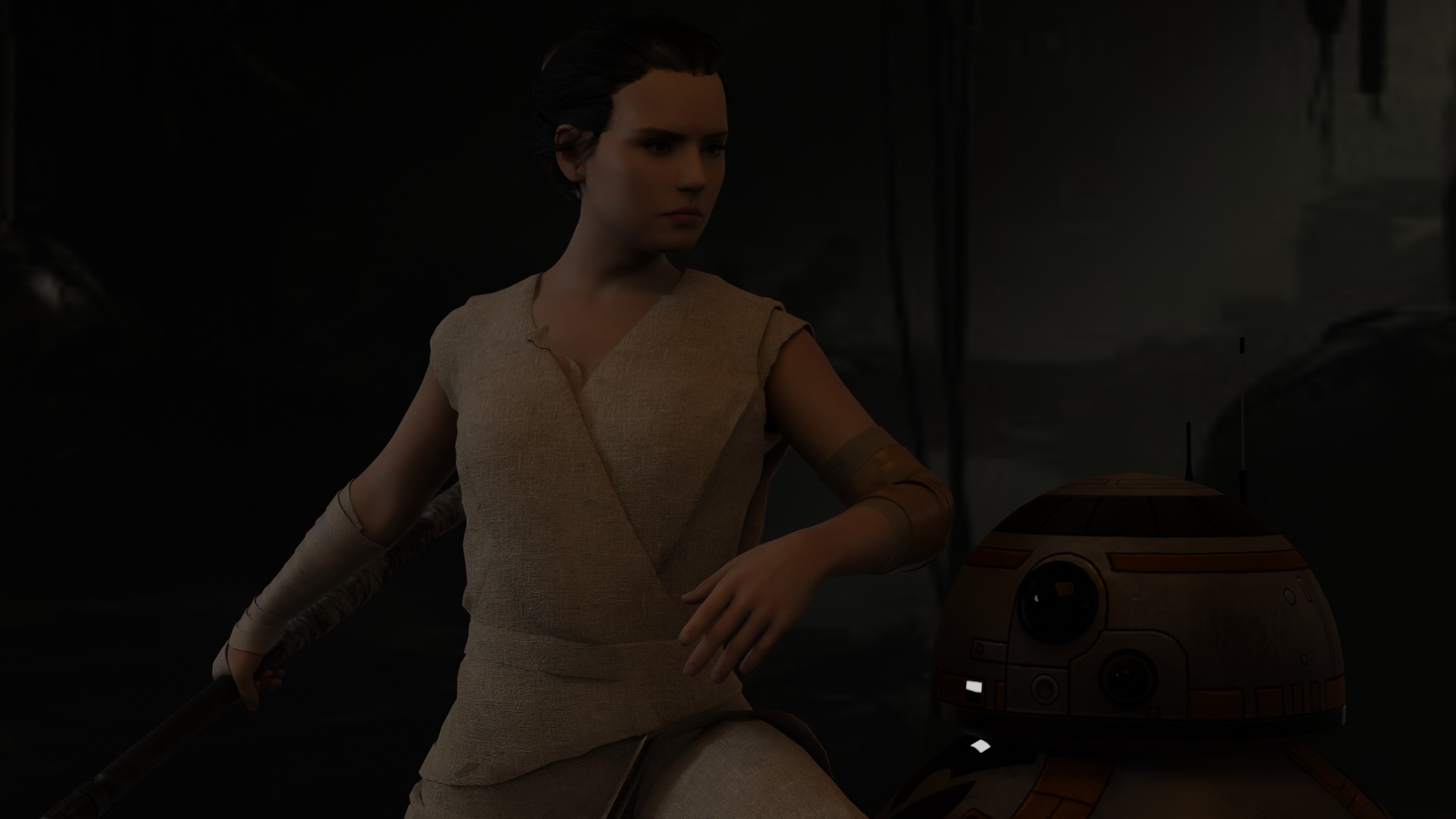 Rey Skywalker Star Wars 3D Character 3D model_3