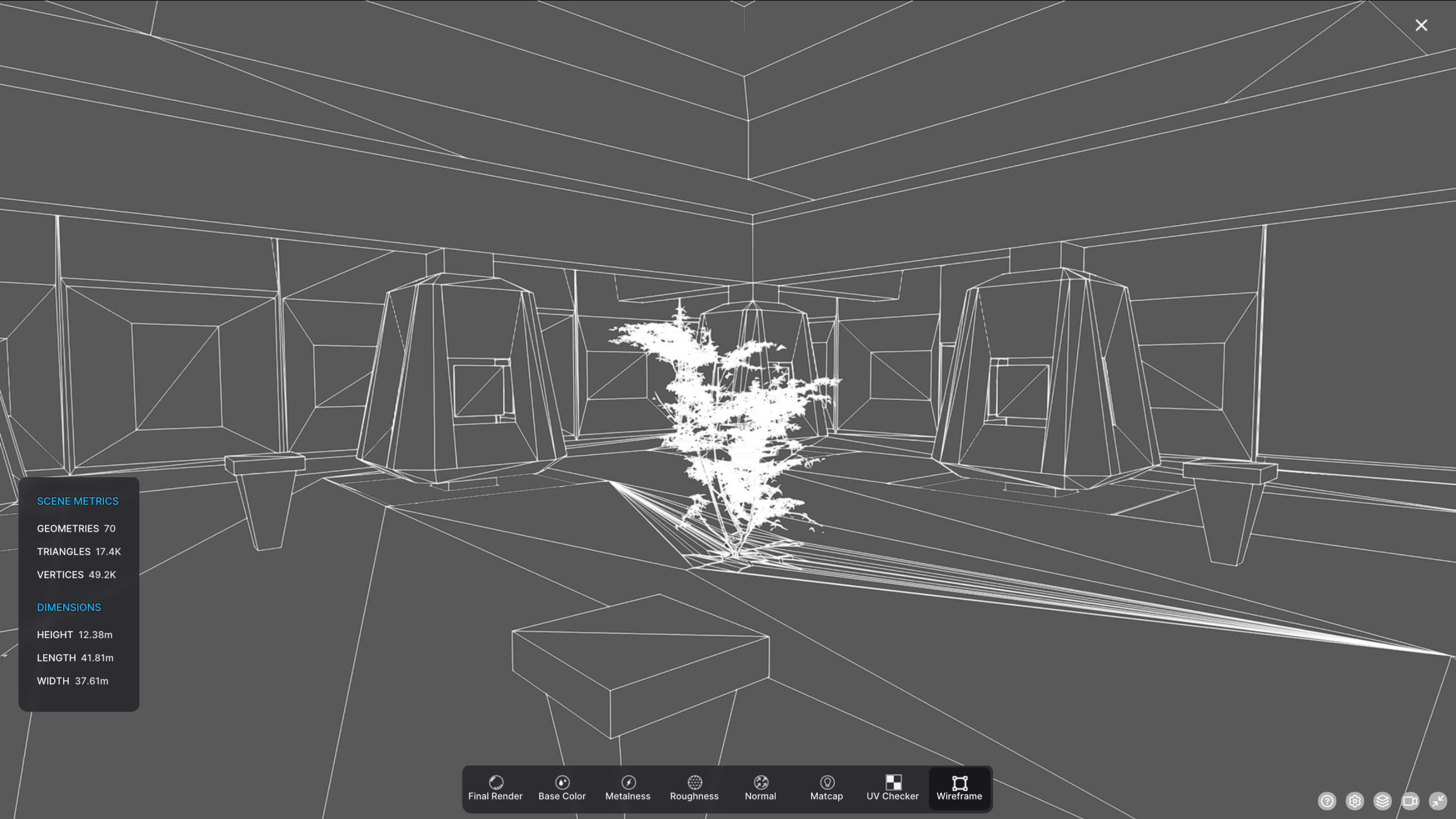 G0039 VR Photo Gallery Green Low-poly 3D model_6