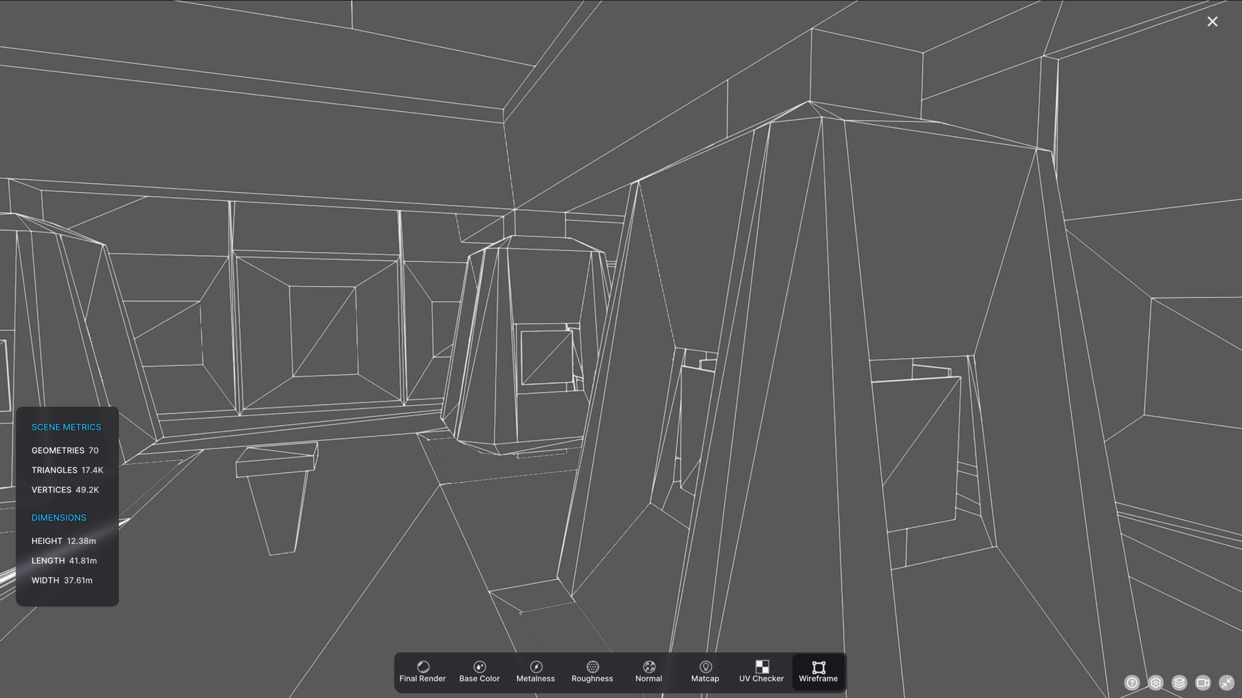 G0039 VR Photo Gallery Green Low-poly 3D model_4