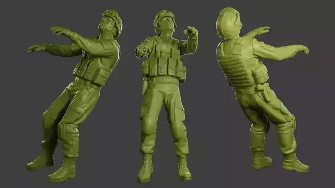 Conflict Scene Figurine Print ESFP1 007 3D print model
