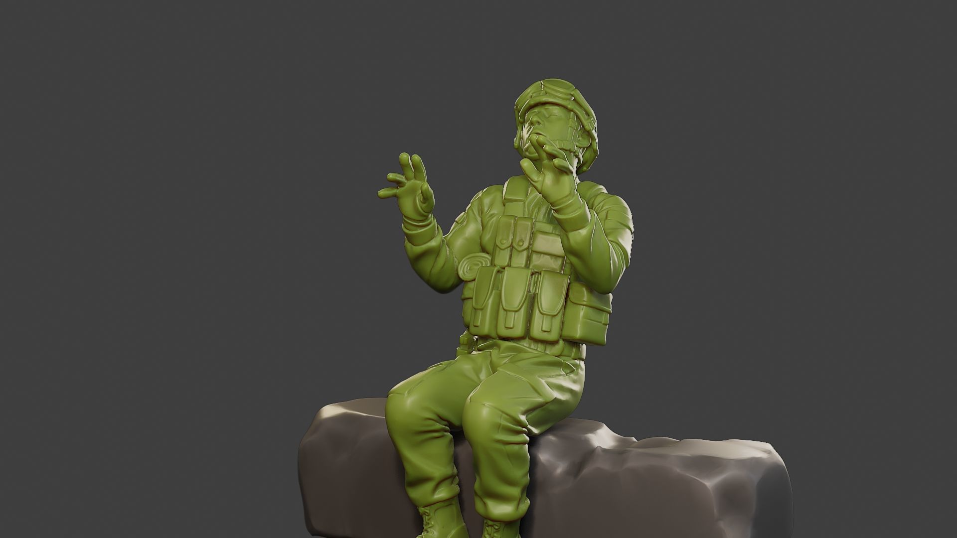 Conflict Scene Figurine Print ESFP1 008 3D print model_27