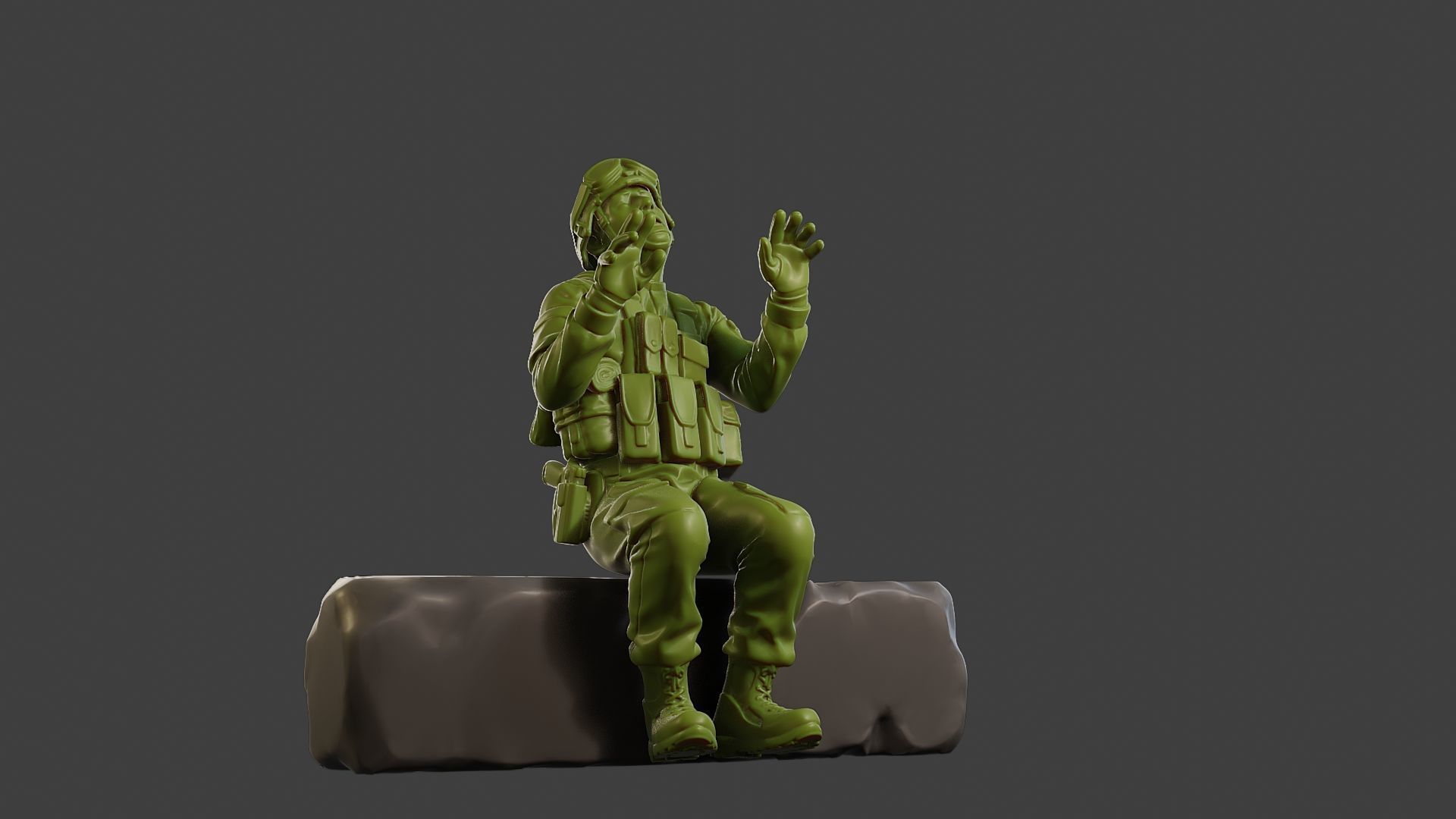 Conflict Scene Figurine Print ESFP1 008 3D print model_13