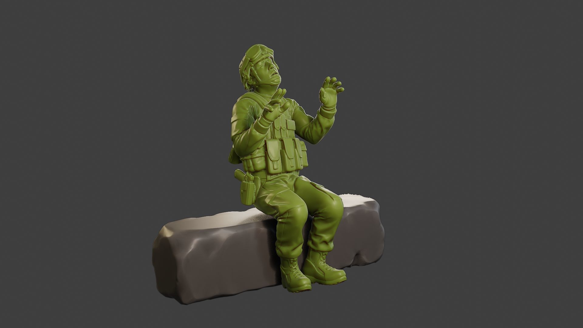 Conflict Scene Figurine Print ESFP1 008 3D print model_10