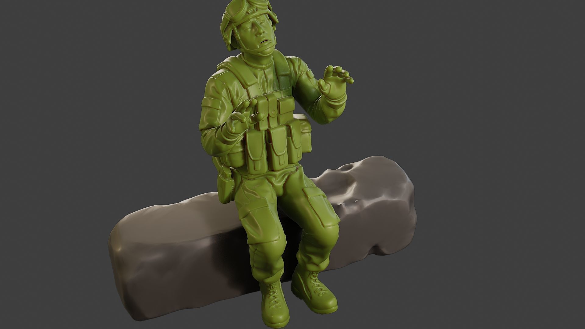 Conflict Scene Figurine Print ESFP1 008 3D print model_19