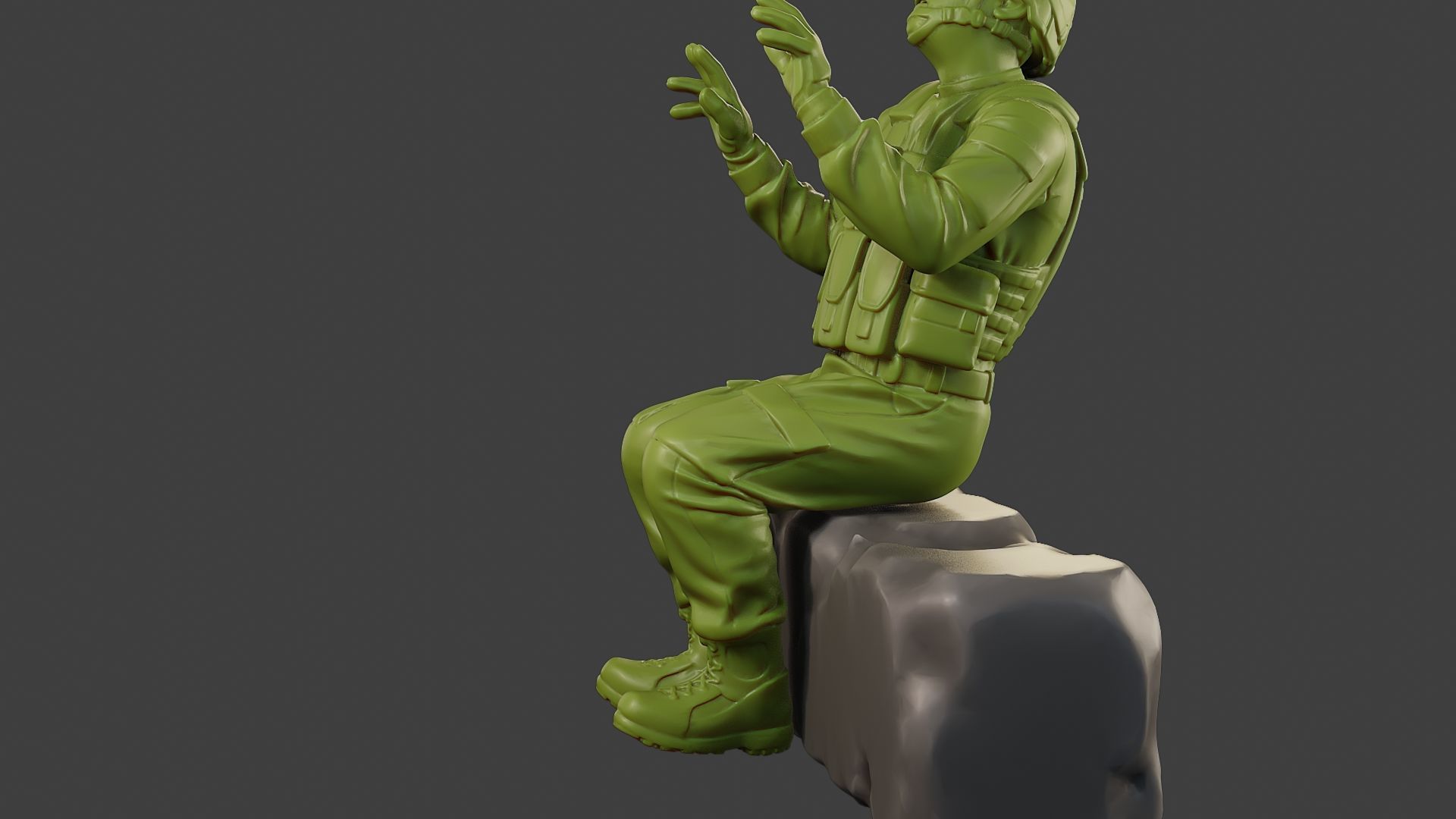 Conflict Scene Figurine Print ESFP1 008 3D print model_17