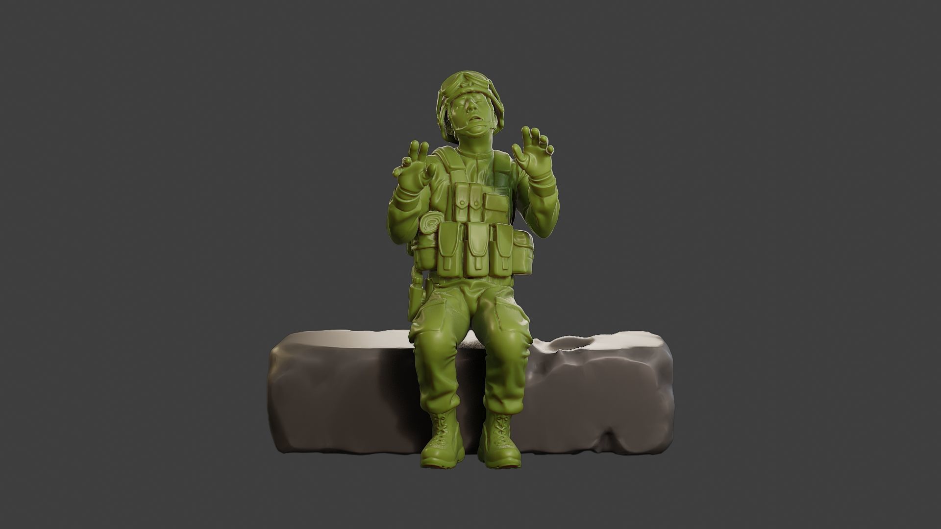 Conflict Scene Figurine Print ESFP1 008 3D print model_1
