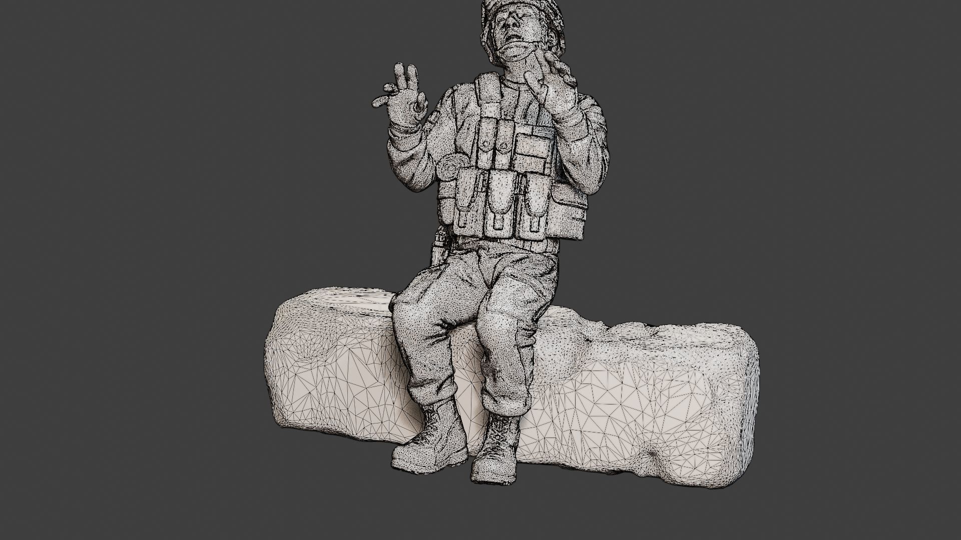 Conflict Scene Figurine Print ESFP1 008 3D print model_12