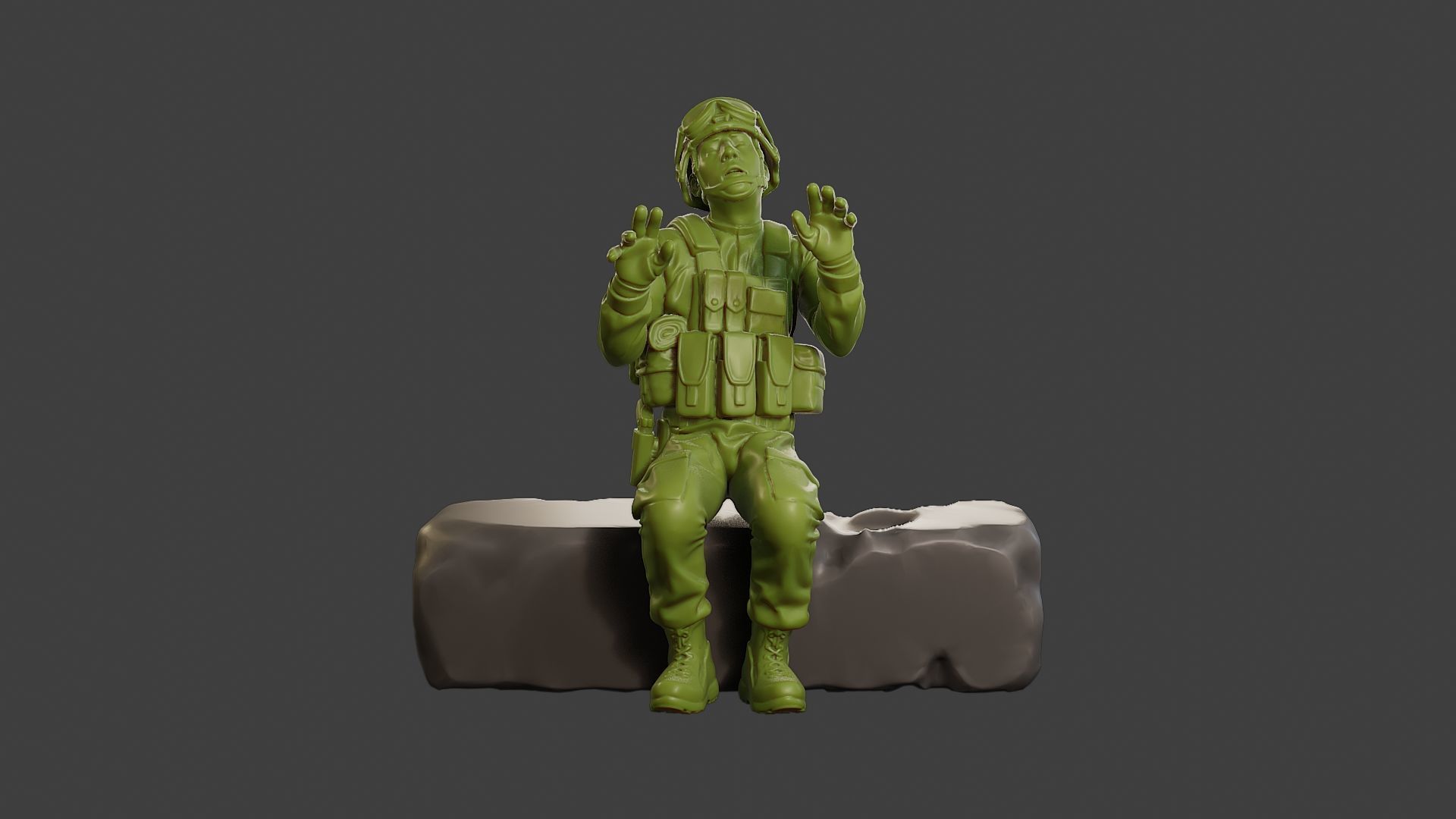 Conflict Scene Figurine Print ESFP1 008 3D print model_11