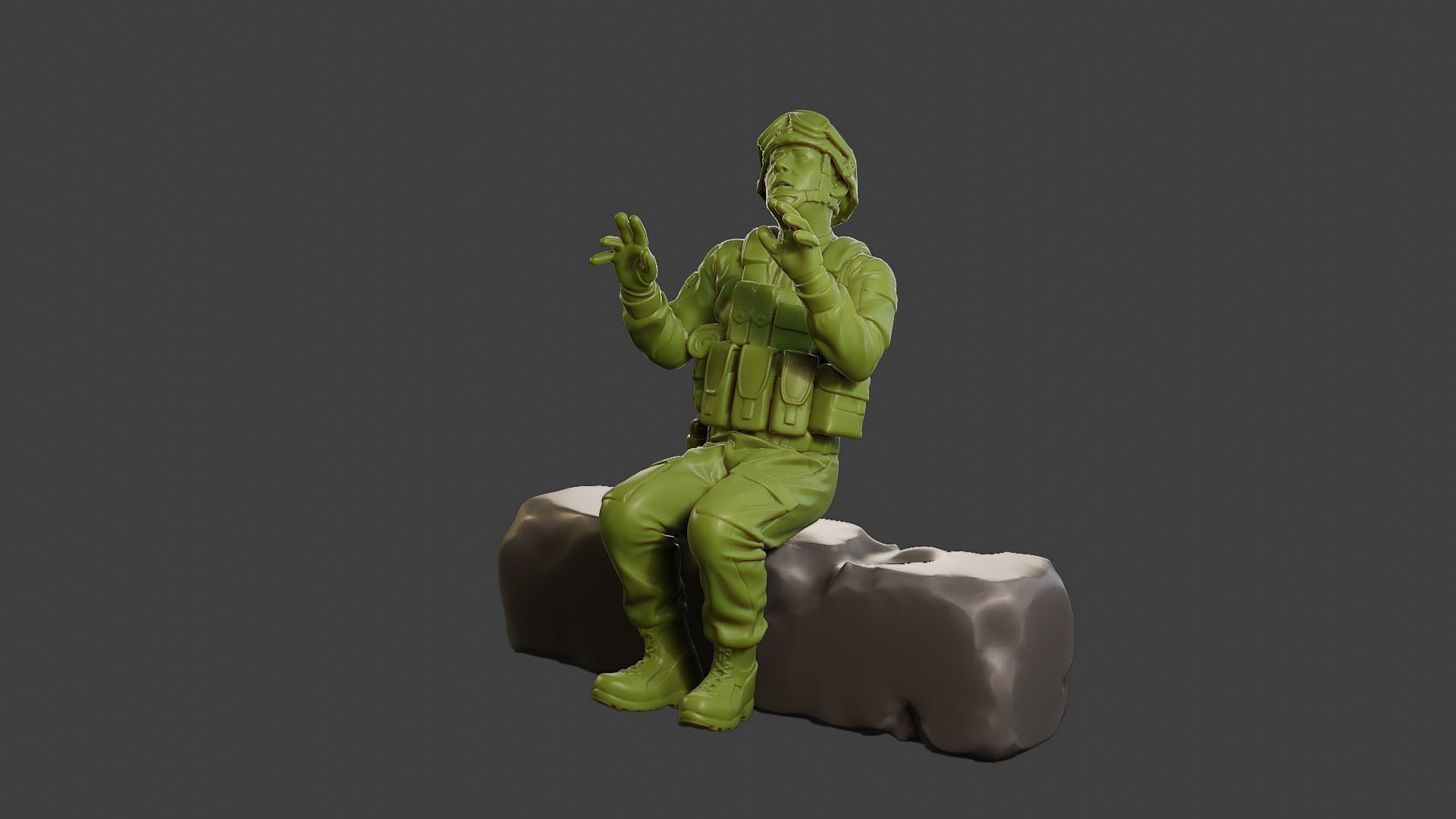 Conflict Scene Figurine Print ESFP1 008 3D print model_2