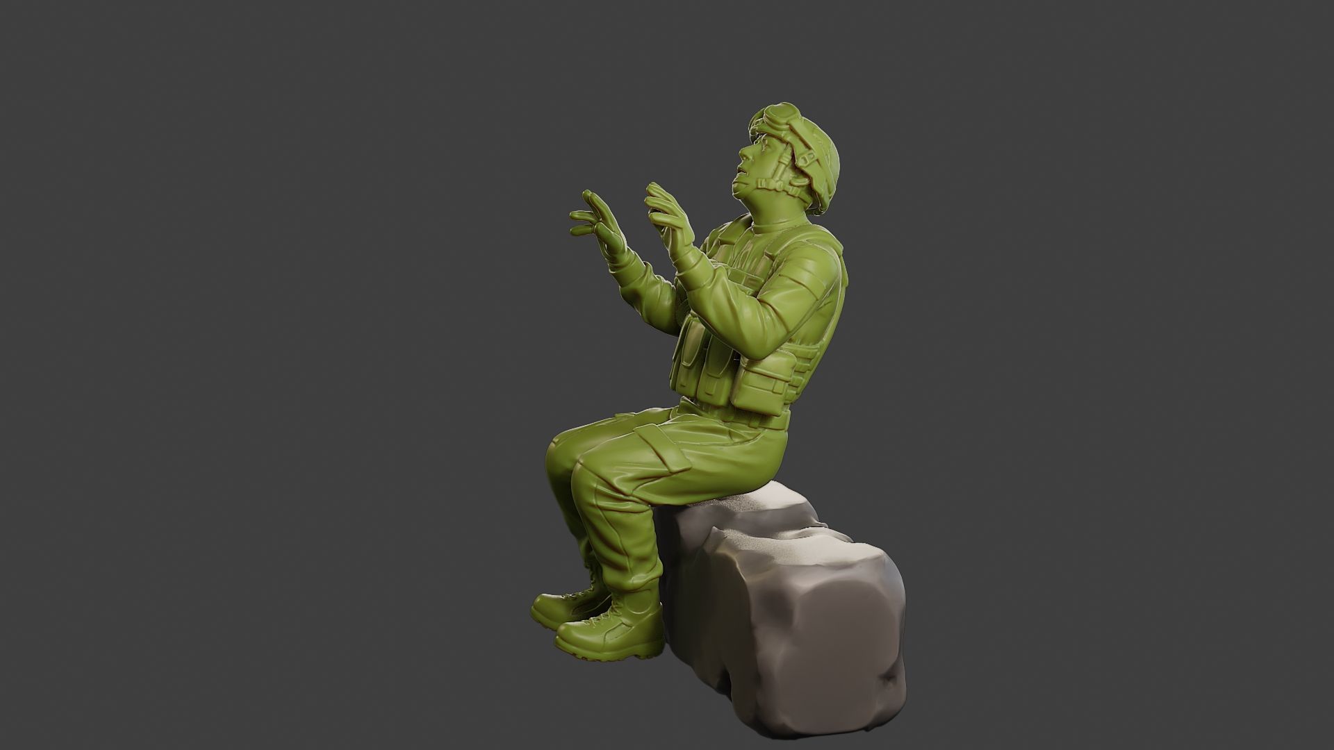 Conflict Scene Figurine Print ESFP1 008 3D print model_3