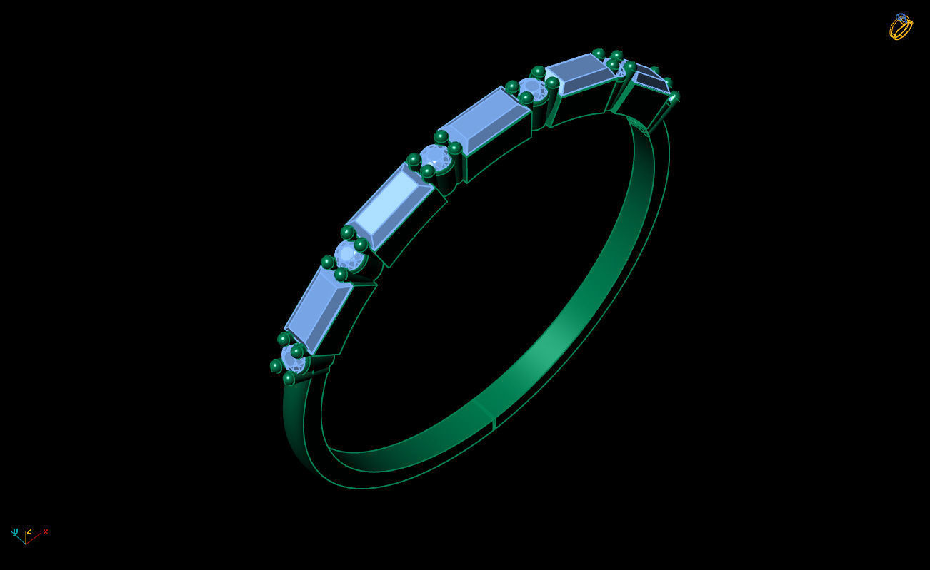 Women Ring 7 3D print model_8