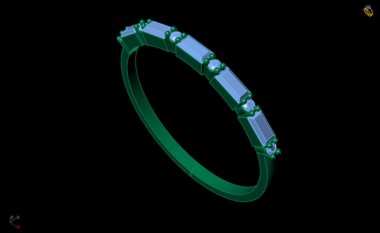 Women Ring 7 3D print model_7