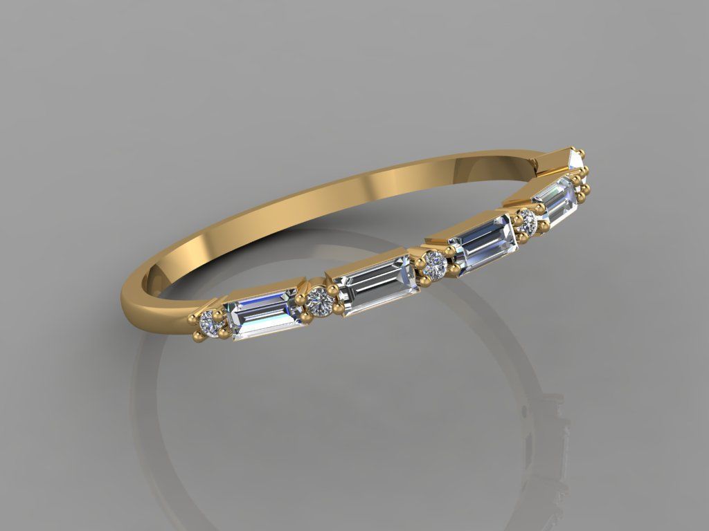 Women Ring 7 3D print model_3
