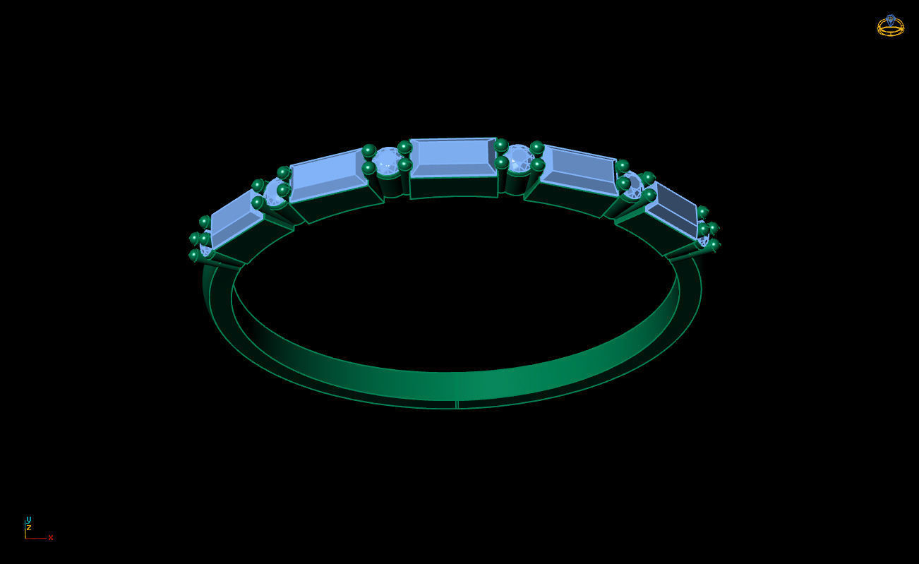 Women Ring 7 3D print model_6