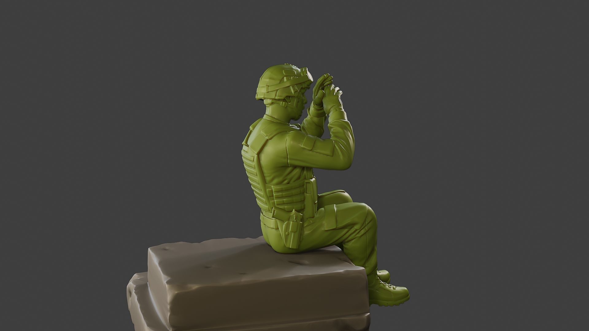 Conflict Scene Figurine Print ESFP1 009 3D print model_31