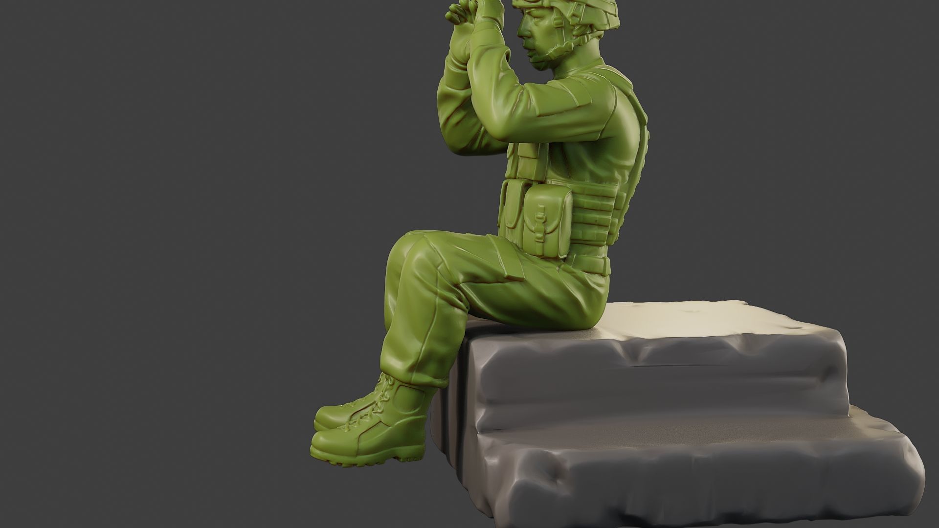 Conflict Scene Figurine Print ESFP1 009 3D print model_17