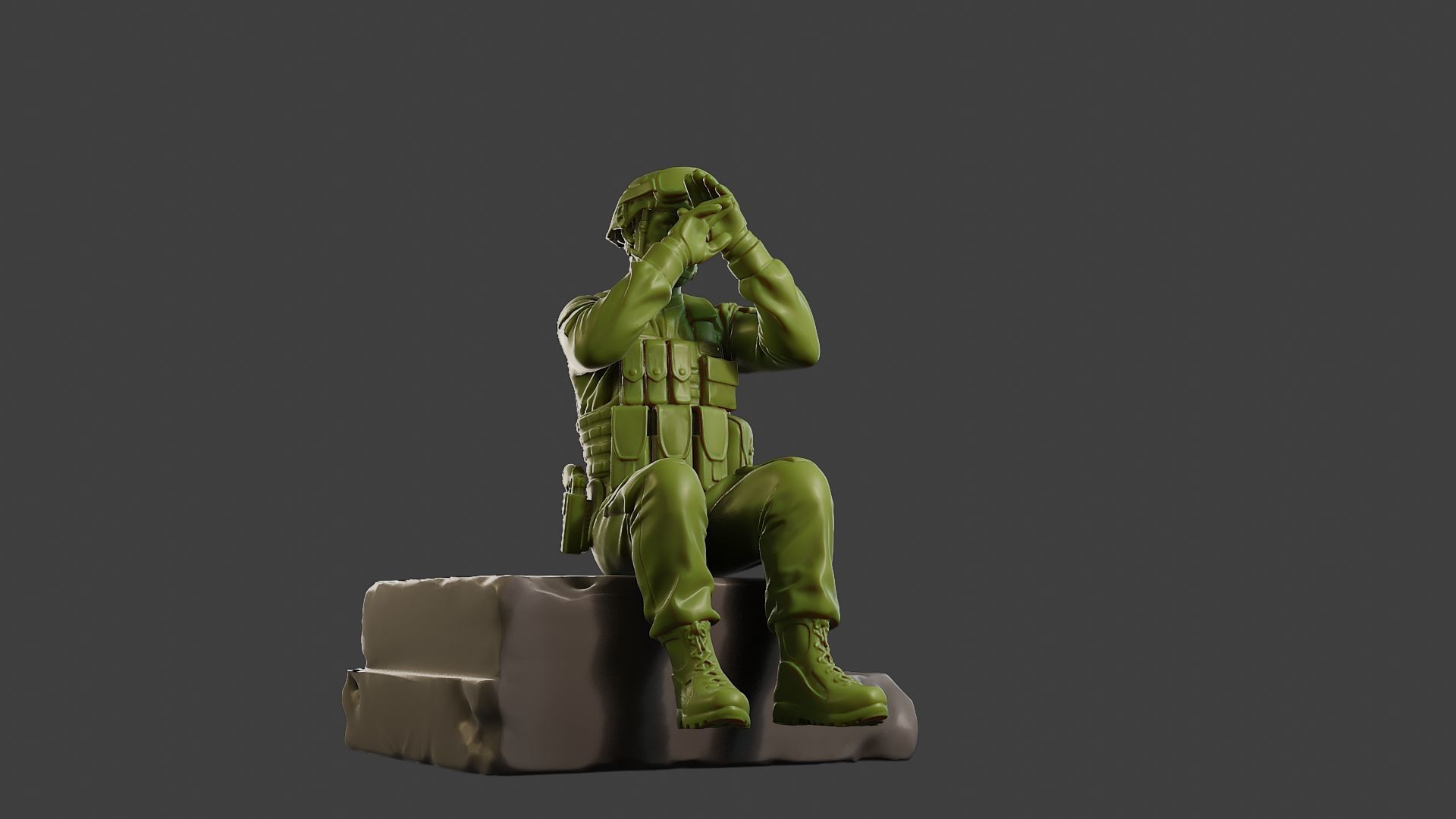 Conflict Scene Figurine Print ESFP1 009 3D print model_13
