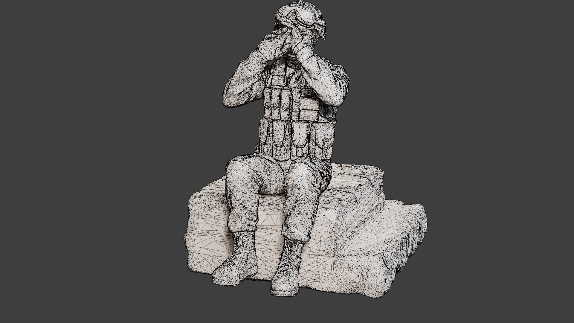 Conflict Scene Figurine Print ESFP1 009 3D print model_12