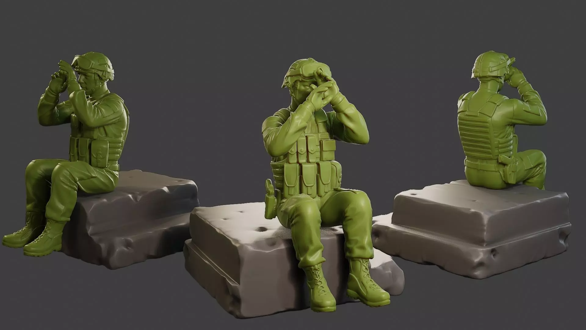 Conflict Scene Figurine Print ESFP1 009 3D print model_0