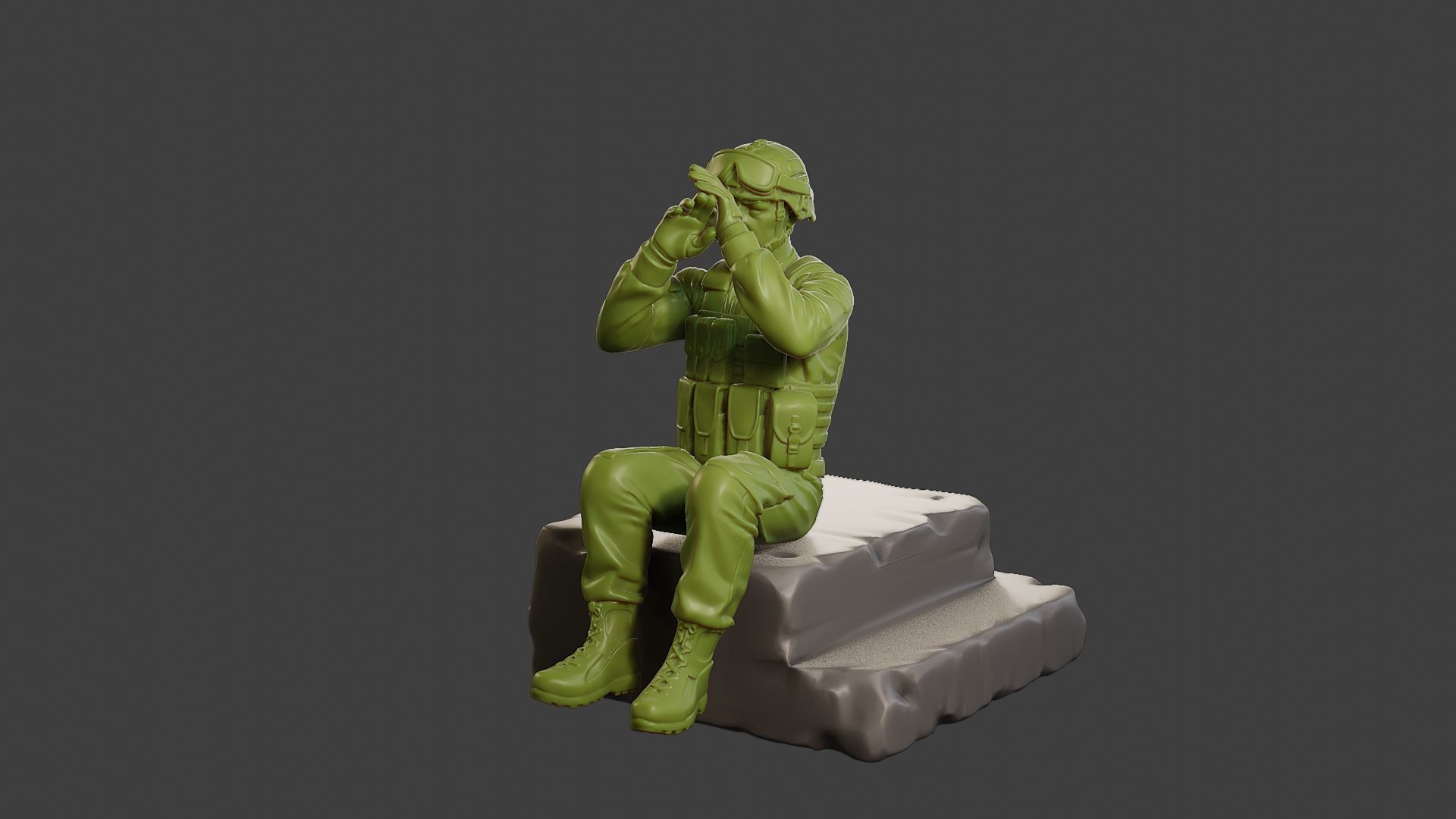 Conflict Scene Figurine Print ESFP1 009 3D print model_2