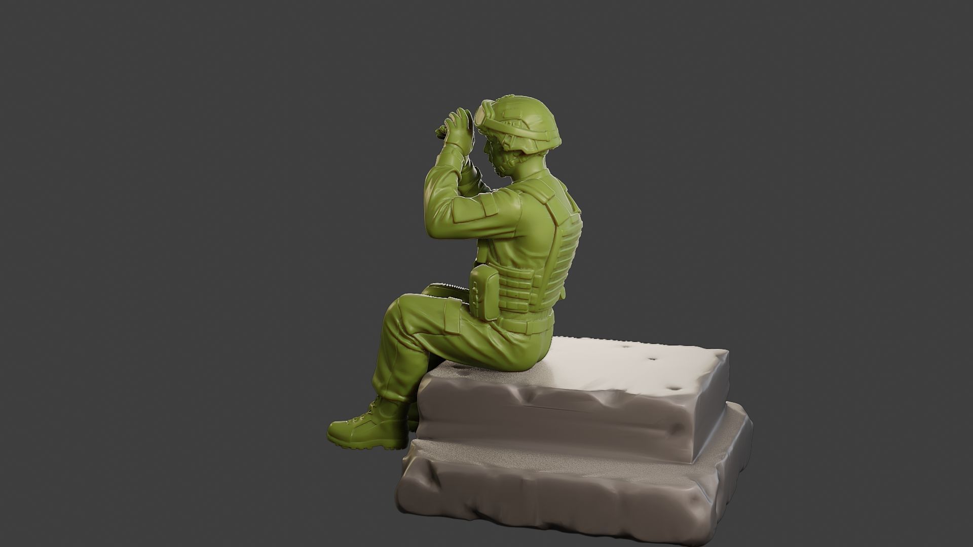 Conflict Scene Figurine Print ESFP1 009 3D print model_4