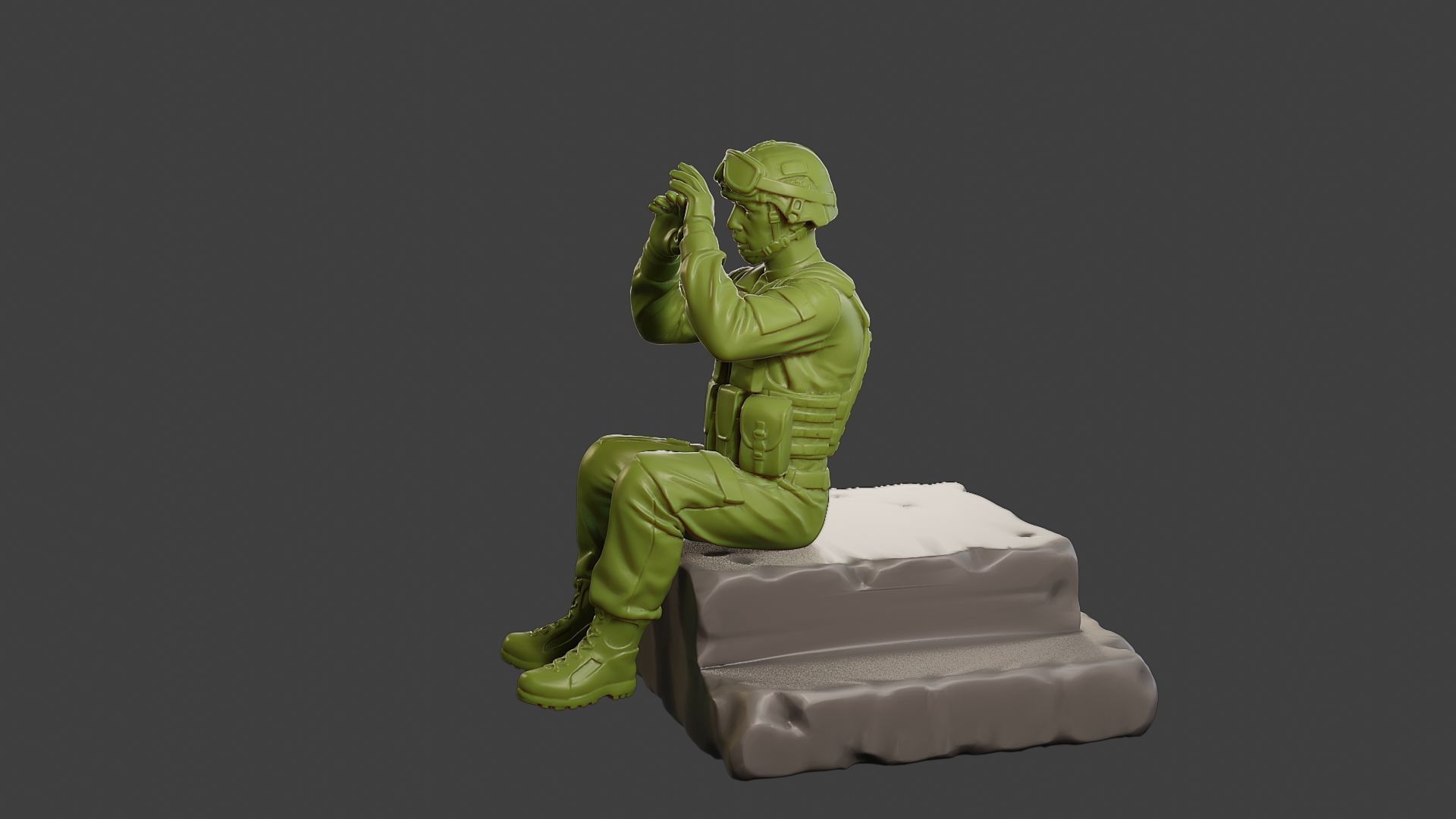 Conflict Scene Figurine Print ESFP1 009 3D print model_3