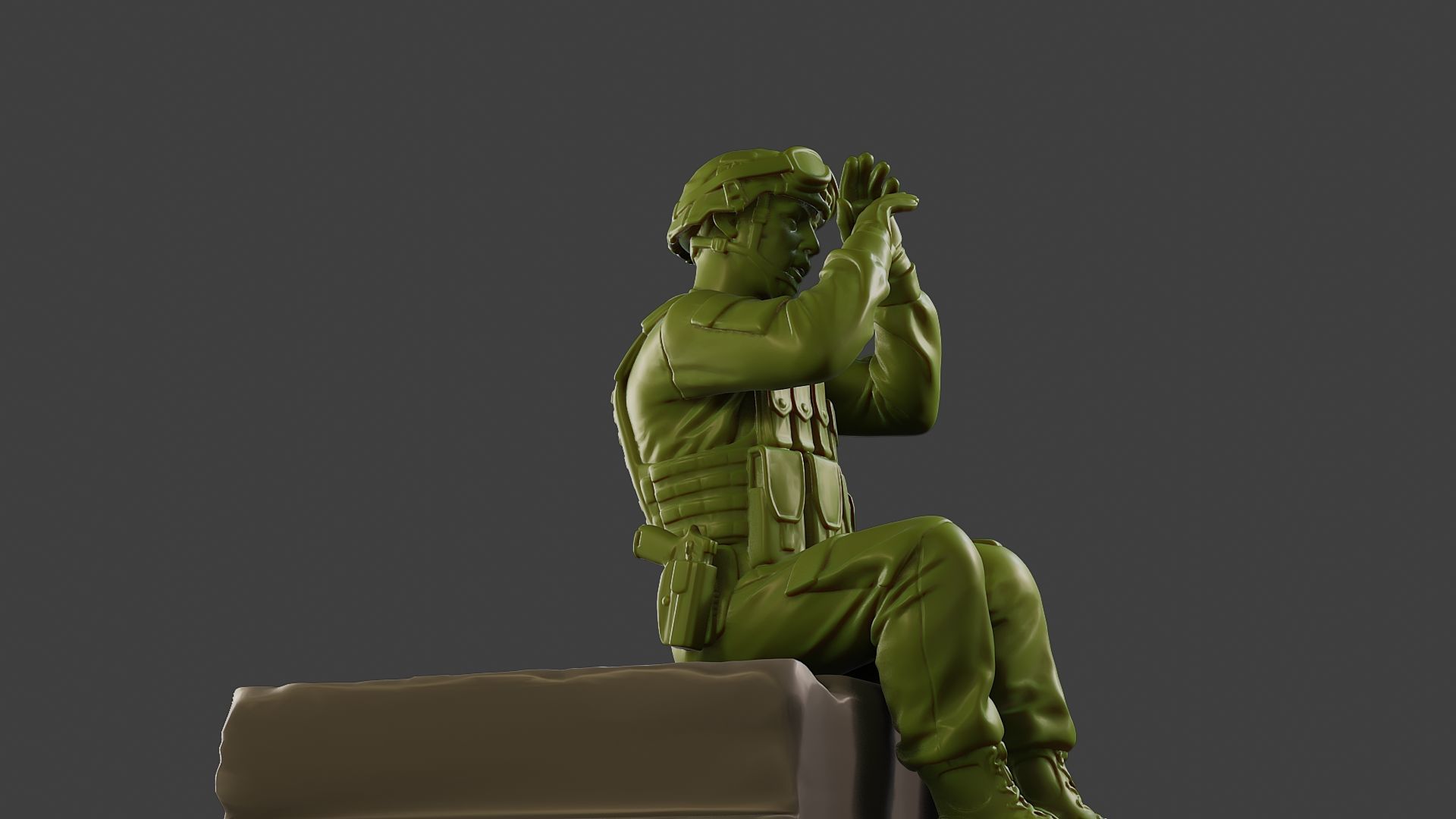 Conflict Scene Figurine Print ESFP1 009 3D print model_29