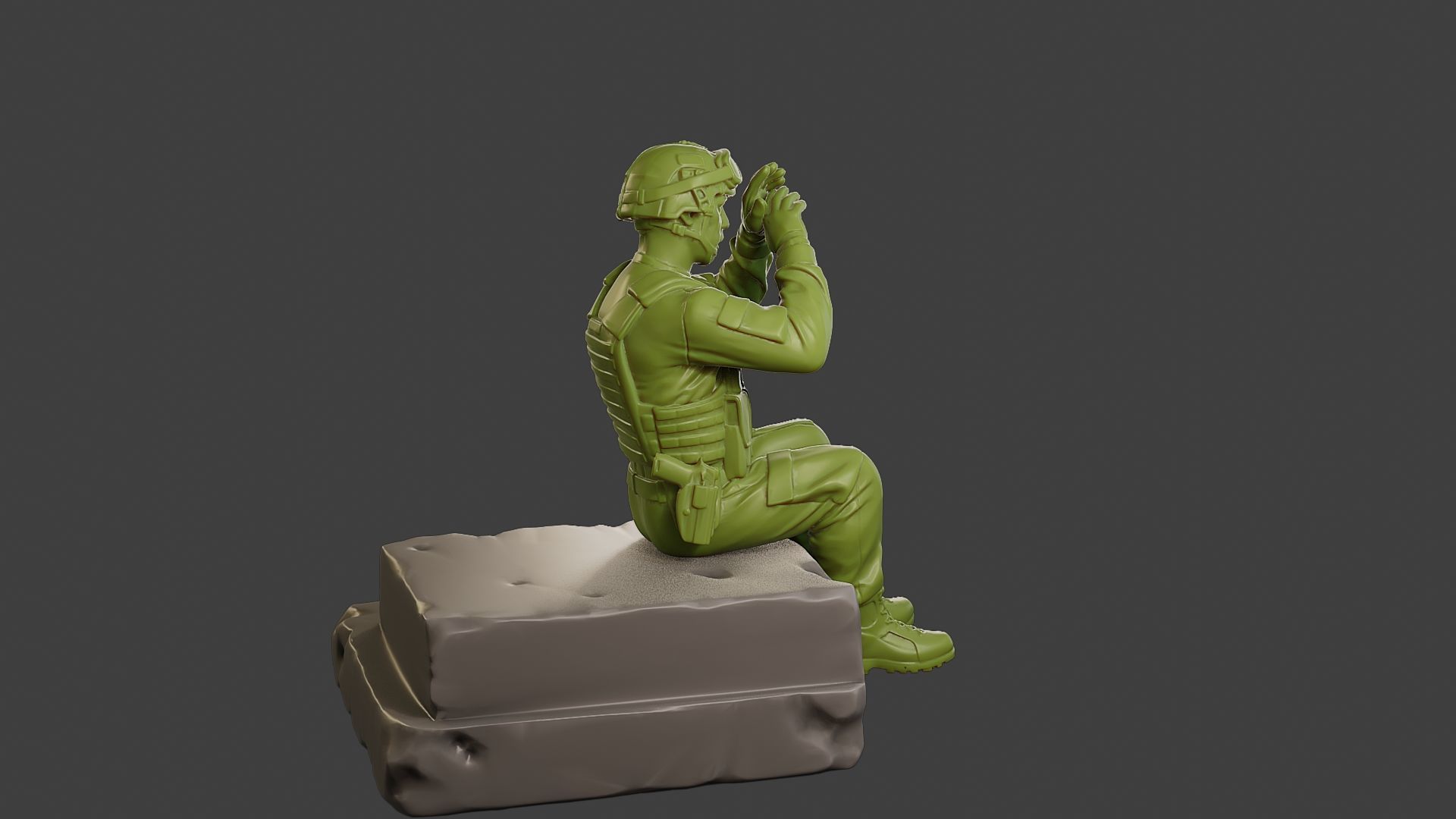 Conflict Scene Figurine Print ESFP1 009 3D print model_8