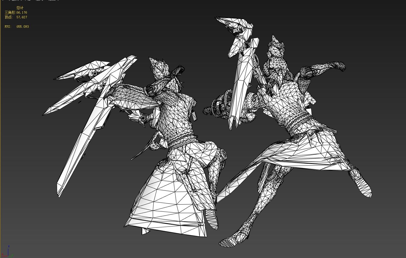 Twin brothers 3D model_6