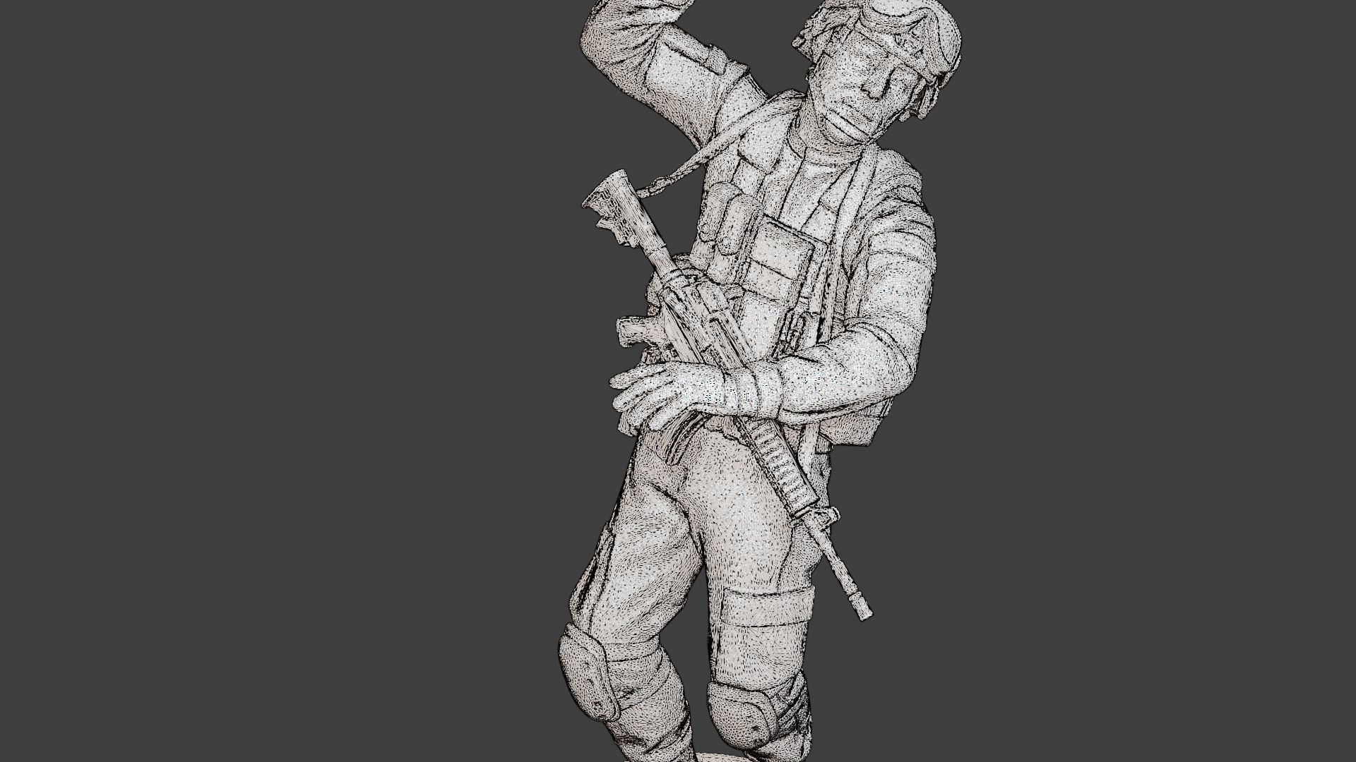 Conflict Scene Figurine Print ESFP1 010 3D print model_12