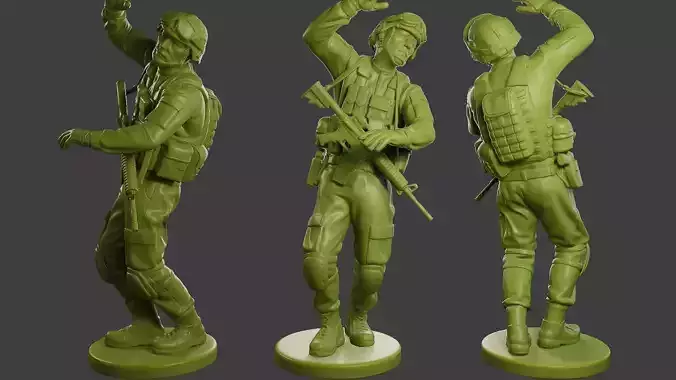 Conflict Scene Figurine Print ESFP1 010 3D print model