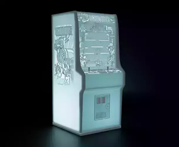 Super Mario Arcade Cabinet with Lithophane