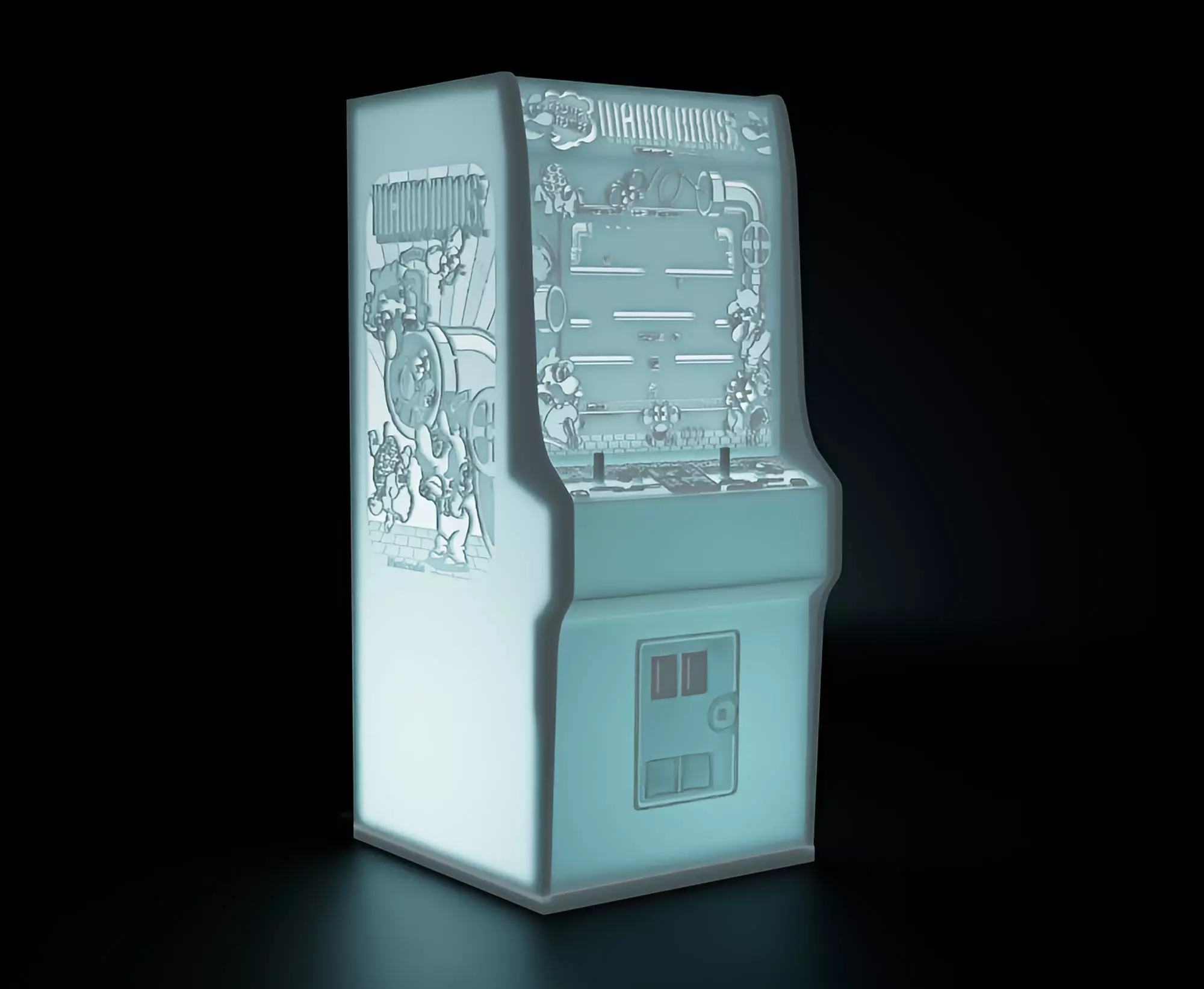 Super Mario Arcade Cabinet with Lithophane 3D print model