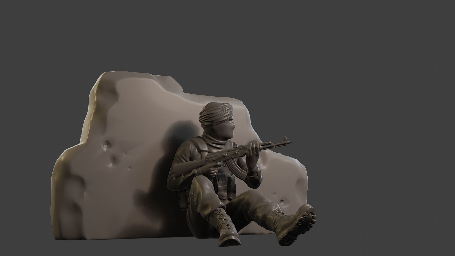 Conflict Scene Figurine Print ESFP1 012 3D print model_13