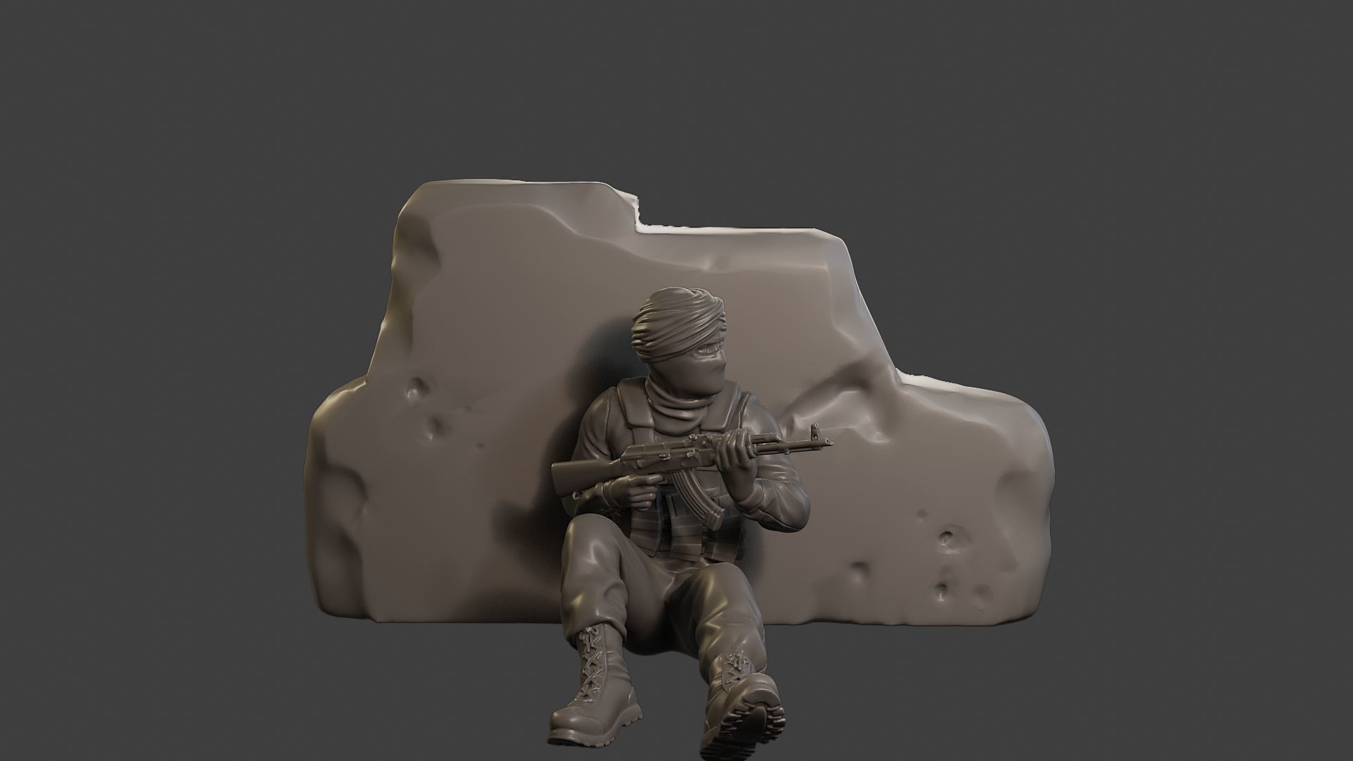 Conflict Scene Figurine Print ESFP1 012 3D print model_1