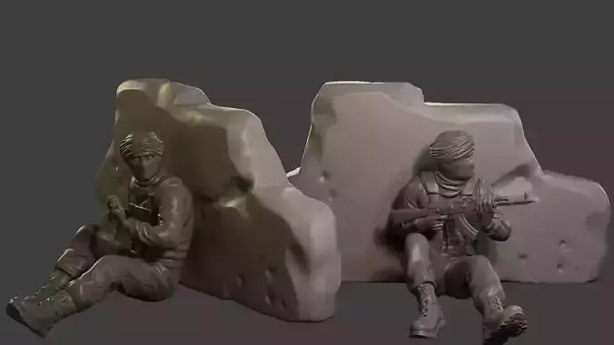 Conflict Scene Figurine Print ESFP1 012 3D print model