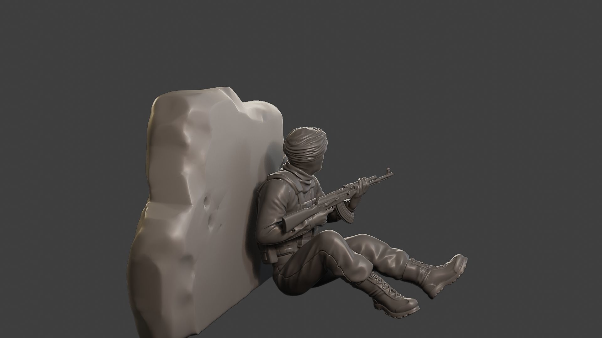 Conflict Scene Figurine Print ESFP1 012 3D print model_9