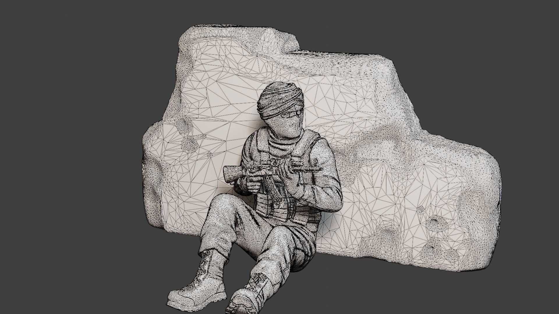 Conflict Scene Figurine Print ESFP1 012 3D print model_12